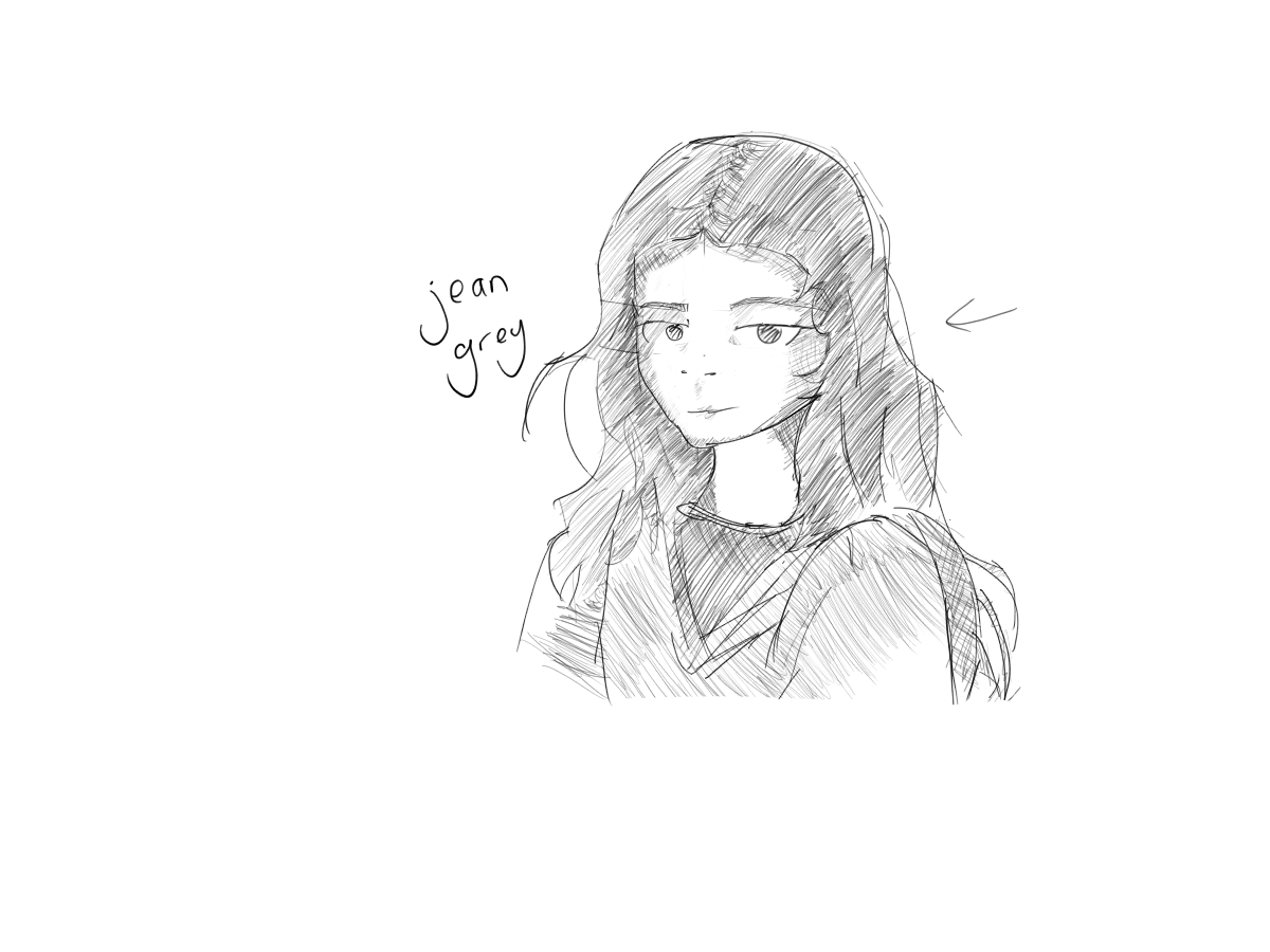 sketch of Jean Grey